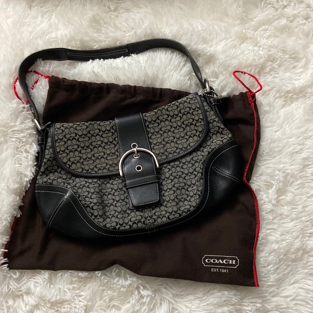 Coach bag black with monogram